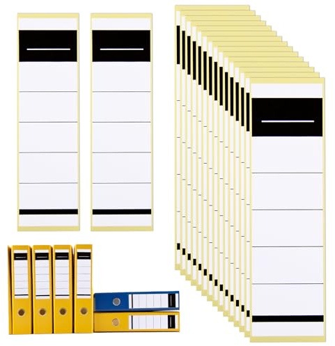 50Pack Self-Adhesive Folder Spines Labels 54x190mm Uncoated Stickers