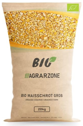 Agrarzone Mais Biologico Spezzato Grosso 20 kg - Mangime Bio per Galline e Quaglie - Mais Frantumato per Pulcini e Pollame - Selezionato e Depolverato - Senza OGM dall'Austria