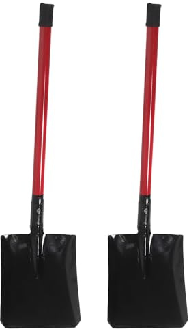 DECHOUS Lot de 2 Pelles à Cendres Métalliques Noires Taille 3 Long Manche Ergonomique pour Cheminée, Poêle à Bois et Barbecue, Outil Polyvalent pour Nettoyage Précis et Jardinage Léger