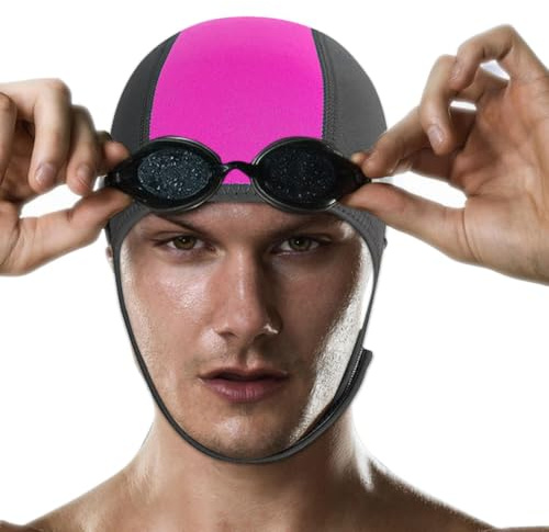 Gorros de natación para hombre – Gorro de neopreno ajustable de 2,5 mm