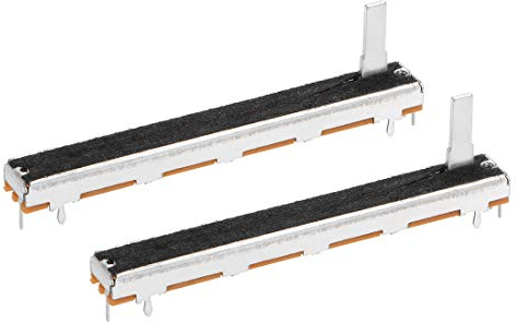 sourcing map 2St Fader Variable Widerstände Mischer Potentiometer Gerade Schiebe B103 10K Ohm Linear Doppelpotentiometer zum Dimmen 75mm