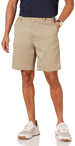 Amazon Essentials Pantalones Cortos Elásticos de Golf de Corte Clásico (Disponible en Tallas Grandes y para Personas Altas) Hombre, Marrón Caqui, 34W