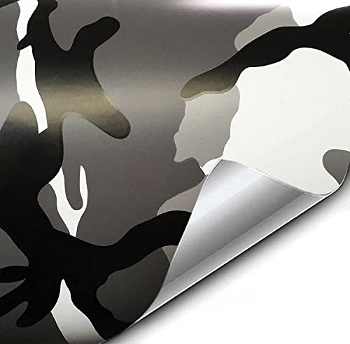 VViViD Snow Camouflage Vinyl Car Wrap Adhesive DIY Air Release Roll (1ft x 5ft)