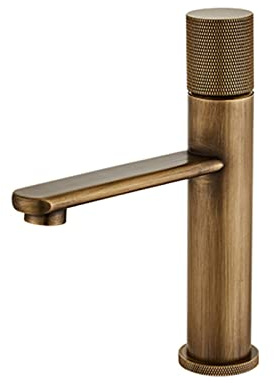 BiaoTeng Mischbatterie Waschbecken Antik Badezimmer Armatur Messing Einhebelmischer Bad Armatur Waschbecken Retro Vintage für Badezimmer,Antik A