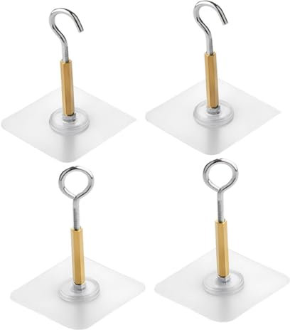 Zerodeko 4 Stück Deckenhaken Deckenhänger Pflanzen Lichter Taschen Haken Kleiderständer Kleiderbügel Wandhaken Wohnheim-Essentials Schlüssel schmücken Notwendigkeit Eisen