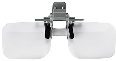 Loupe de Lunettes à Clip Lunettes de Lecture à Clipser 2X Loupe à Pince Loupe à Grossissement Leger Loupe à Clip Portable pour Lecture Livres Scientifiques Journaux