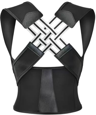 Copbopwn Posture Corrector for Women Men, Stretchable Back Posture Corrector Belt for Relief Back Pain, Adjustable Shoulder PostureCorrector Upper Back Support for Office Home Gym