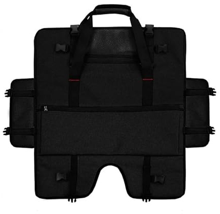 Monitor Carrying Case, Dustproof Monitor Carrying Bag, 20-24 Inch Monitor Carrying Case, Compact Monitor Travel Case, Waterproof Case, Black, Consulte la descripción, See description