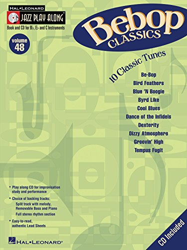 Jazz Play Along Volume 48 Bebop Classics Bflatinst Book/Cd: 10 Classic Tunes