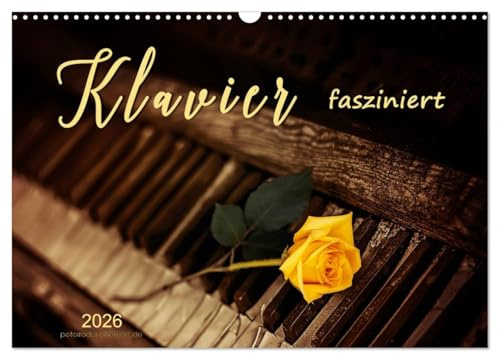 Klavier fasziniert (Wandkalender 2026 DIN A3 quer), CALVENDO Monatskalender: Klavier - emotionale Darstellungen eines anspruchsvollen Instrumentes. (CALVENDO Kunst)