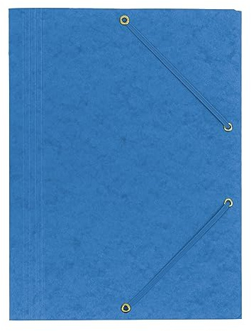 Interdruk - Eckspanner A4 Farbig - Pressboard-Ordner - Presspan Ordnungsmappe mit Gummiband - Blau, A5