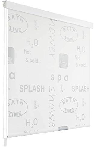tidyard Duschrollo Wasserfest Duschvorhang Schnelltrocknend Badewannenvorhang Eva mit Aluminiumteilen Badvorhang für Bedezimmer - 80 x 240 cm Splash-Design