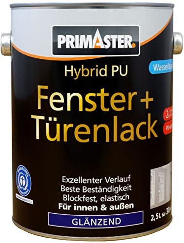 Primaster Hybrid-PU Fenster- u. Türenlack weiß 2,5 l für Innen und Außen