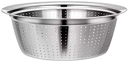Passoire Micro-perforée En Acier Inoxydable Poignées Auto-drainantes, 30cm