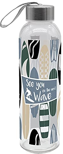 infinite by GEDA LABELS (INFKH) Gourde unisexe pour adolescent - Surfer - 500 ml - Verre - Multicolore