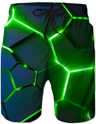 ALISISTER herrbadbyxor, 3D-tryck, sommar, badshorts, snabbtorkande, Hawaii, surfning, simbyxor, sportbyxor, C-geometry, 3XL