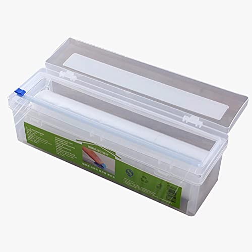 BSTCAR Foil Cutter Transparent, Aluminium & Cling Film, Viewing Window, Smooth Separation, Foil Dispenser 34 x 9.5 x 9.5 cm