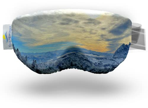 Two Horizons Ski Goggles Protective Cover | Protection Against Scratches | Funny Sayings | Ski Goggle Cover | Microfibre Cleaning Cloth | Ski Goggles Protective Cover Elastic | Ski Goggles Protection