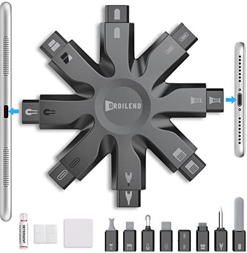 Kit de Limpieza para iPhone, Limpiador de Altavoces para iPhone, Kit de Herramientas de reparación de iPad para Puerto de Carga y Cables y Conector, con actualización de Cepillo