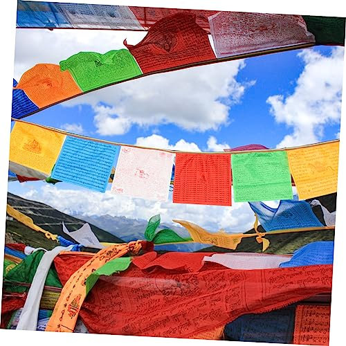 Happyyami Bandiere Buddiste Da Appendere Striscioni Decorativi Resistenti Per Pellegrinaggio Accessori Per Preghiera e Meditazione