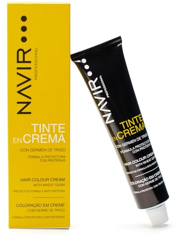 NAVIR Profesional | Tinte de pelo mujer en crema con germen de trigo y aceite de argán - 6.0 Rubio oscuro - 60ml