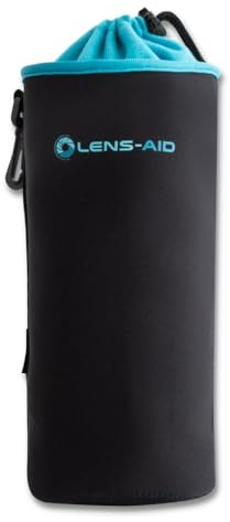 LENS-AID Neopren Objektivbeutel mit Fleece-Fütterung als Set oder einzeln, Objektivtasche oder Köcher als Schutz für Objektiv, Blitz, Monitor, Kamera-Zubehör - XXL