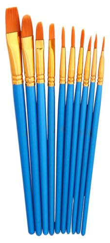 Aquarellpinsel für Kinder und Profis, 10 Stück, Blau