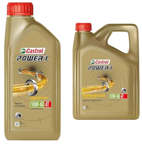 Castrol Bundle | Castrol POWER1 4T 10W-40 4-Takt Motoröl, 1L + 4L