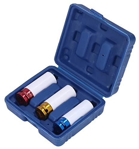 Radmuttern-Steckschlüssel-Set, 3-teilig, CRMO, Legierung, Stahl, bunte Räder, Muttern, Schutz, 17 mm, 19 mm, 21 mm