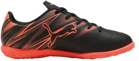 Puma - ATTACANTO IT JR, Zapatillas de fútbol Unisexo, Puma Black-Glowing Red,