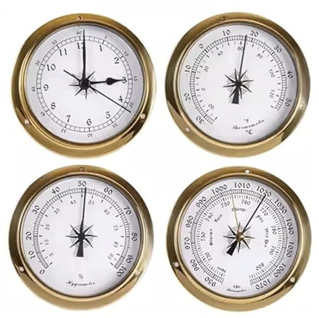 Analoge Wetterstation, Barometer, Barometer Thermometer Hygrometer Kombiniertes Wetter Zifferblatt Wandbehang Barometer