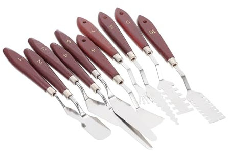 SEWACC Spachtel-set Für Ölfarben Und Acrylmalerei Mit Holzgriff Farbmischer Und Malwerkzeugen Für Künstler Und Bastlerarbeiten