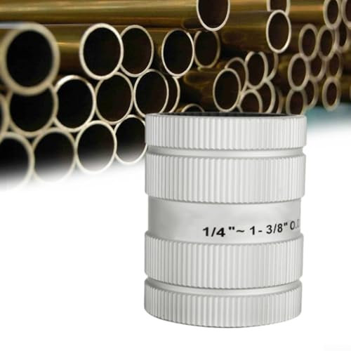 Pipe Deburring Tool, Aluminum Alloy Pipe Deburring Reamer Internal External Tube Deburring Tools Tube Metalworking, 60x48 mm