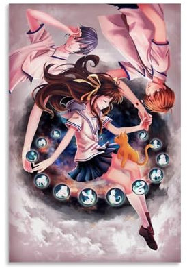 IKJIkkncf Fruit Basket Anime Art Poster Decorative Painting Canvas Wall Art Living Room Poster Bedroom Painting Wall Art Picture Print Modern Family Room Decor 08 x 12 Inches (20 x 30 cm)