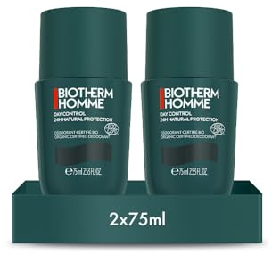 Biotherm Homme Day Control 24H Ecocert Deo Roll-On, 24 Stunden Herren Deo-Stick, wirksamer Schutz vor Schweißgeruch, Antitranspirant für empfindliche Haut und alle Hauttypen, 75 ml