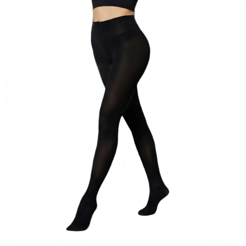 Malustar Women's 60 Denier Opaque Tights (L, Black)