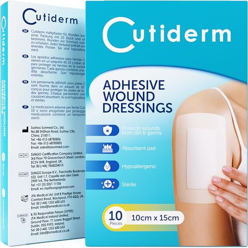 Cutiderm Adhesive Wound Dressing 10cm x 15cm - Pack of 10