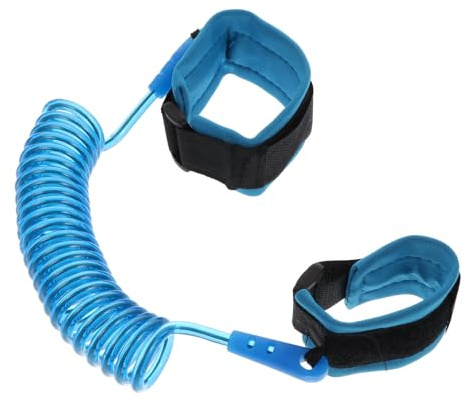 ifundom Correa Antipérdida para Niño Pulsera Ajustable de Nylon y Poliéster Azul, Arnés Portátil para Seguridad en Paseos y Viajes