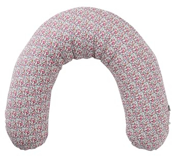 ENVIE DE FRAISE Coussin et Housse d'allaitement Gaze Coton et Liberty Rose pâle TU
