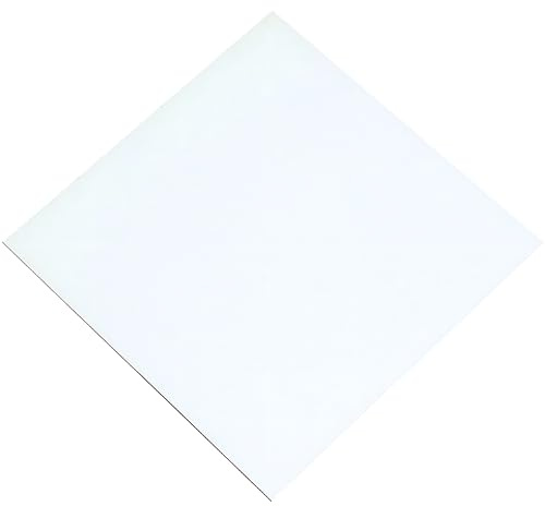 White Faced Hardboard Sheet 3mm x 606mm x 1220mm Decorative Panel Board for Furniture Backing, Cupboard Panels and DIY Projects