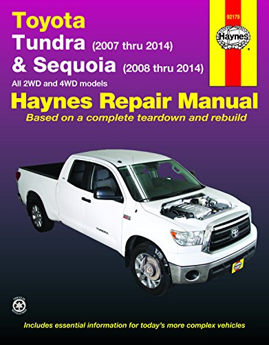 Toyota Tundra (2007 thru 2014) & Sequoia (2008 thru 2014): All 2WD and 4WD models (Haynes Repair Manual)