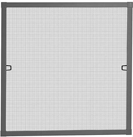 Schellenberg 70033 Moustiquaire fenêtre avec cadre en aluminium - sans perçage - recoupable aux dimensions souhaitées - 130 x 150 cm, anthracite