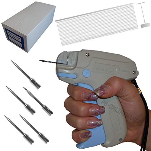 PB-Onlinehandel Etikettierpistole Banok 503S Standard [Set 4] + 10.000 Micro-Heftfäden + 5 Ersatznadeln Etikettiergerät Tag Gun