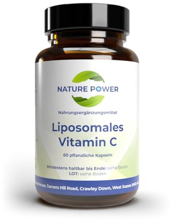 Liposomales Vitamin C - von Nature Power - 100% gentechnikfrei und vegan - 60 pflanzliche Kapseln