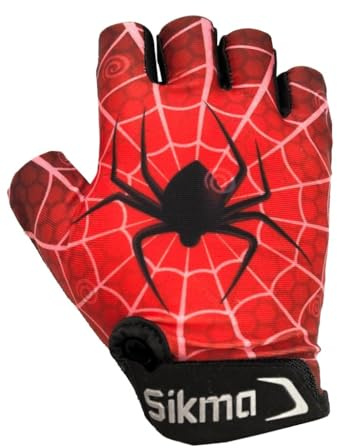 Sikma CHILDREN KIDS BOYS GIRLS PADDED CYCLING SCOOTER BMX BIKE GLOVES CYCLE BICYCLE (RED, XS/XXS)