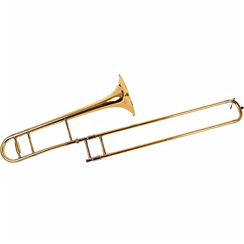 Student Trombone Professional Tenor Trombone B Flat Tenor Horn with Trombone Mouthpiece and Gloves Gold Brass Wind Instruments Trombone Kit