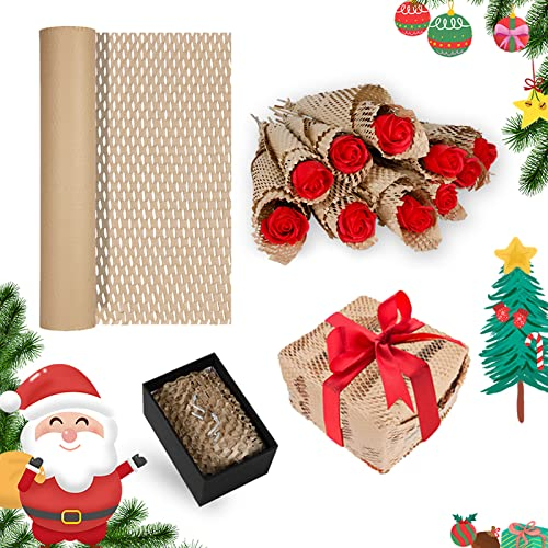 Verpackungsmaterial füllmaterial verpackungsmaterial papier rolle Wabenliner Verpackungsrolle Kraftpapier zum Verpacken/Lagern exquisiter Zerbrechliche Gegenstände (50cm*10m)