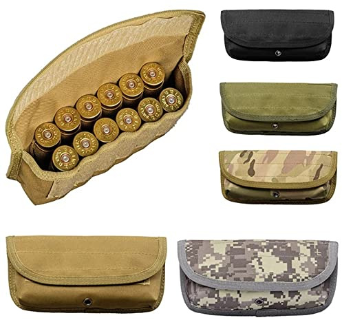 ACEXIER Airsoft táctico 12 Redondo Calibre 12 Shotshell Molle mag Bolsa Bullet Shell Titular Militar Caza 12GA Cartuchos de munición Bolsas