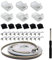 GIDEALED RGBWW 6 Polige LED Streifen Verbinder Kit mit 5m Verlängerungskabel,12mm LED Strip RGBCW zum Kabel lötfreier Transparenter LED Anschluss für Alle Standardmäßigen 6 Pin RGBCCT LightStrip Plus