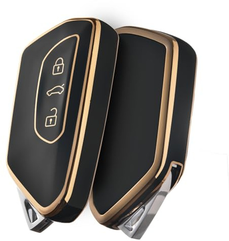 OATSBASF TPU Autoschlüssel Hülle, Golf 8, ID Serie, Kompatibel mit VW Seat | Für Seat, ID.3, ID.4, Leon MK4, Tarraco, Ateca, Skoda Octavia, kratzfest, 360 Grad Schutz, volles Signal, Premium Optik